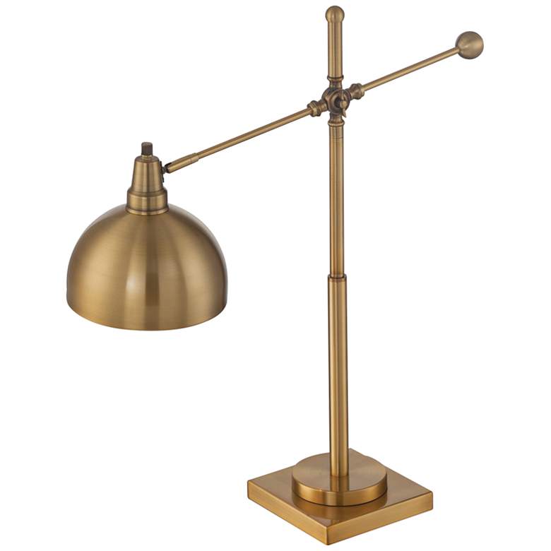 Image 3 Lite Source Cupola 30" High Brass Adjustable Balance Arm Desk Lamp more views