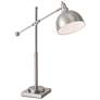 2_Lite Source Cupola 30" High Brushed Nickel Metal Desk Table Lamp