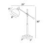 4_Lite Source Cupola 30" High Brushed Nickel Metal Desk Table Lamp more views