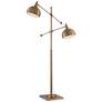 2_Lite Source Cupola 59" Brushed Brass Modern 2-Light Floor Lamp