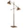 Lite Source Cupola 59" Brushed Brass Modern 2-Light Floor Lamp