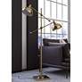 1_Lite Source Cupola 59" Brushed Brass Modern 2-Light Floor Lamp
