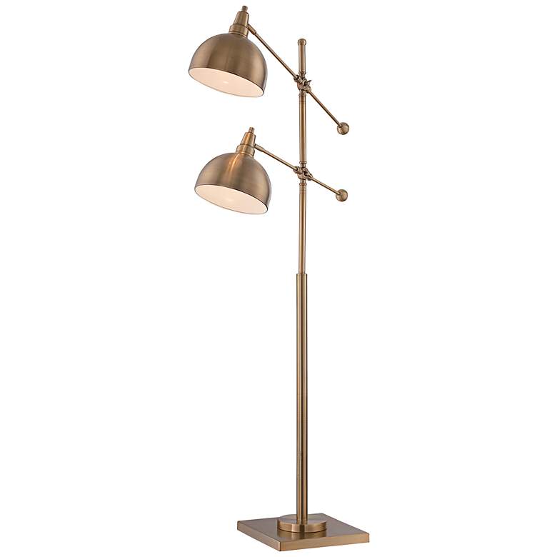 Image 3 Lite Source Cupola 59" Brushed Brass Modern 2-Light Floor Lamp more views