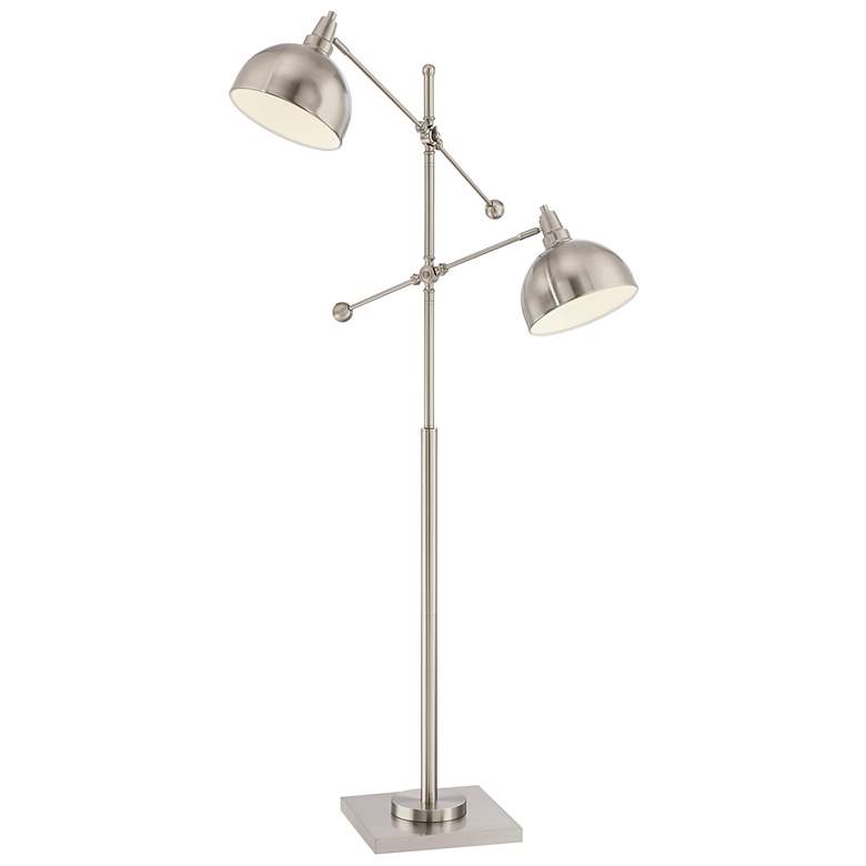 Image 2 Lite Source Cupola 59" Brushed Nickel 2-Light Metal Floor Lamp