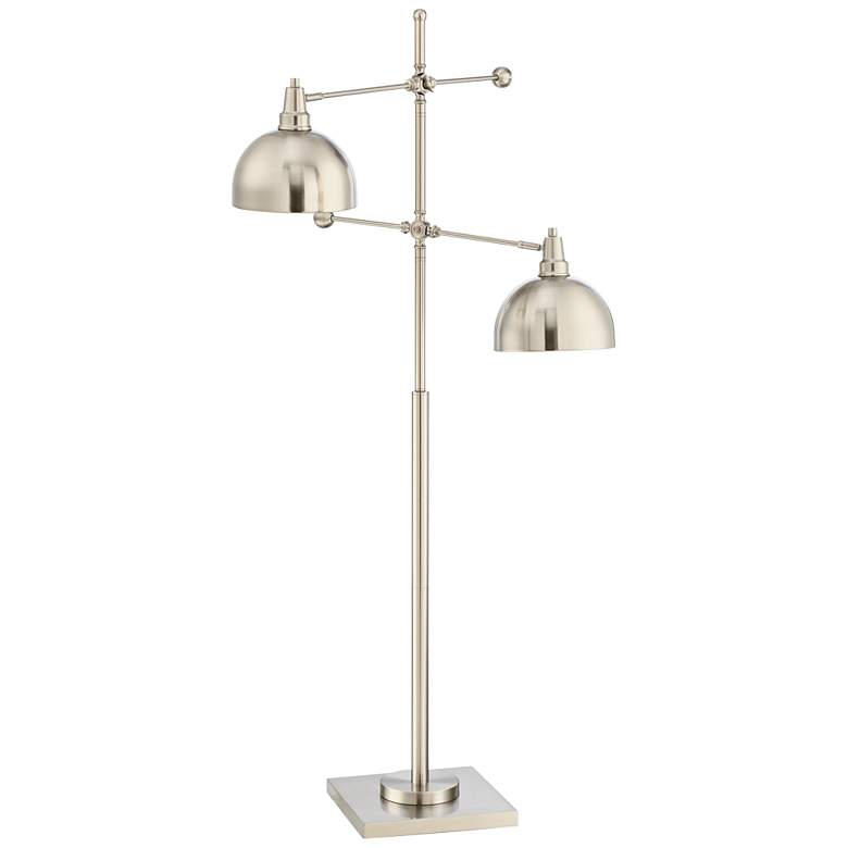 Image 3 Lite Source Cupola 59" Brushed Nickel 2-Light Metal Floor Lamp more views