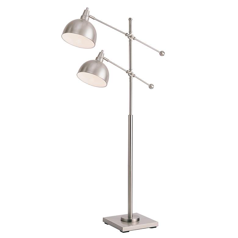 Image 4 Lite Source Cupola 59" Brushed Nickel 2-Light Metal Floor Lamp more views