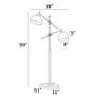 6_Lite Source Cupola 59" Brushed Nickel 2-Light Metal Floor Lamp more views