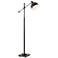 Lite Source Cupola Adjustable Height Bronze Metal Task Floor Lamp