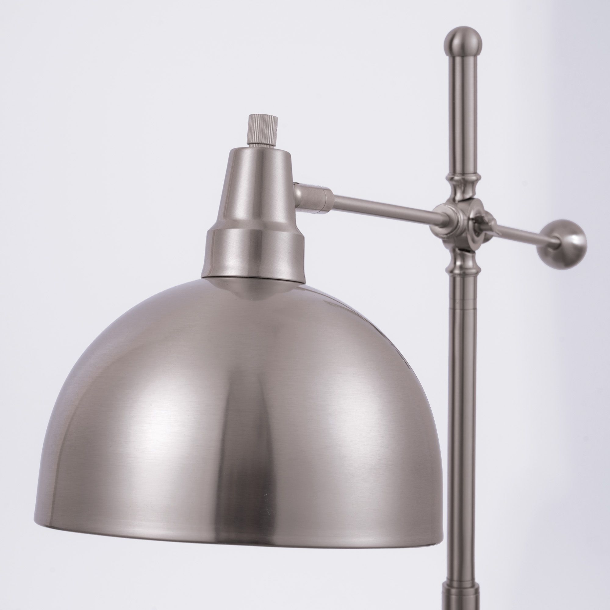 Image 3 Lite Source Cupola Adjustable Height Brushed Nickel Swing Arm Floor Lamp more views