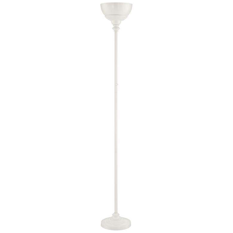 Image 1 Lite Source Dallon White LED Torchiere Floor Lamp