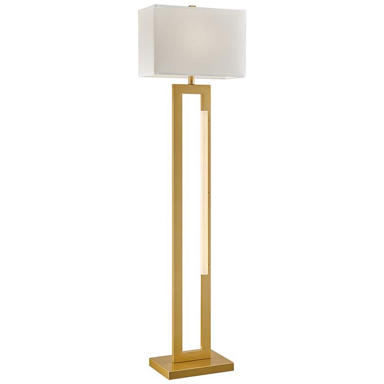 Image 2 Lite Source Darrello 61" Modern Gold Floor Lamp with LED Night Light