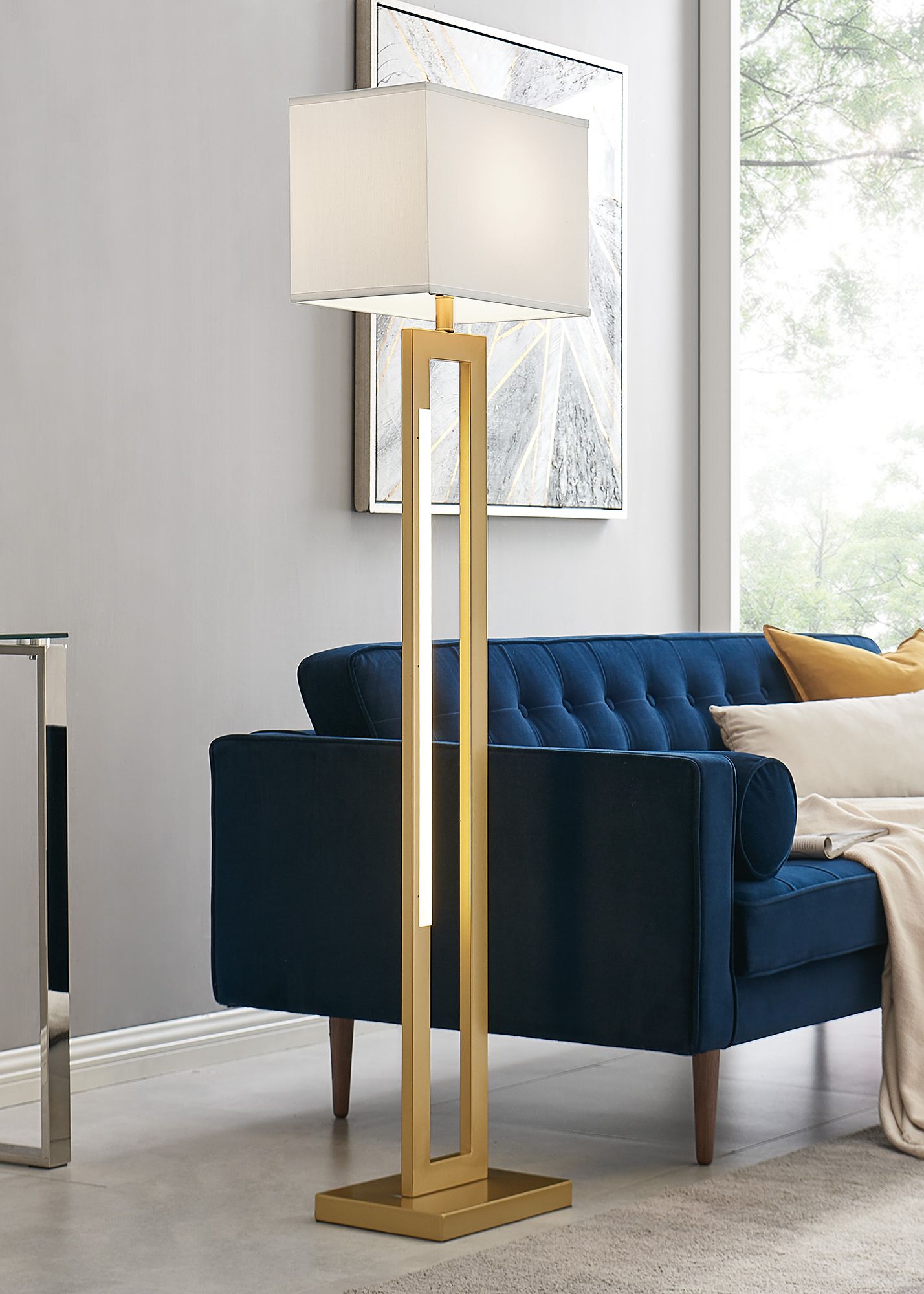 gold living room floor lamps