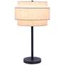 2_Lite Source Deena 28 1/4" High Black Finish Tiered Shade Table Lamp
