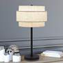 1_Lite Source Deena 28 1/4" High Black Finish Tiered Shade Table Lamp