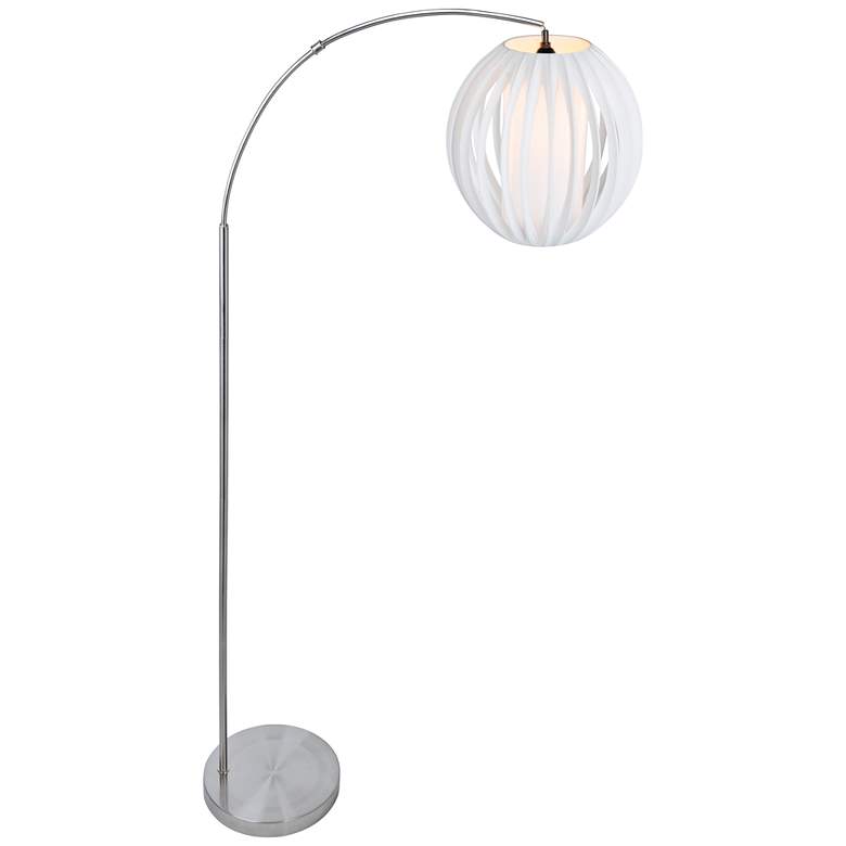 Image 3 Lite Source Deion 79 1/2" HIgh Brushed Nickel Modern Arc Floor Lamp more views