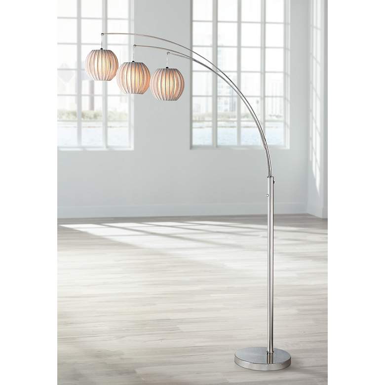 Image 1 Lite Source Deion 93" High 3-Light Modern Hanging Arc Floor Lamp