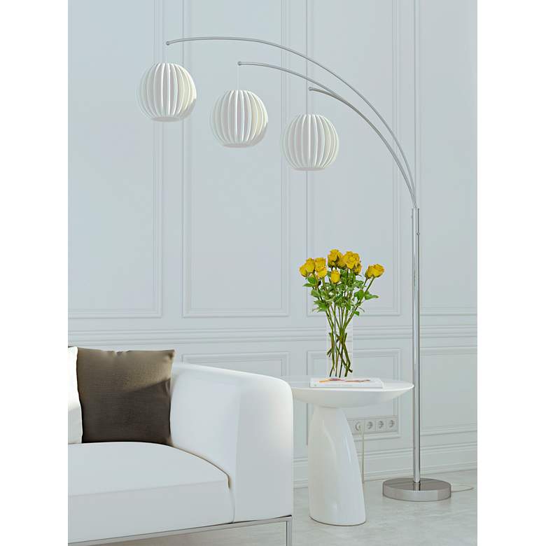 Image 3 Lite Source Deion 93 inch High 3-Light Modern Hanging Arc Floor Lamp more views