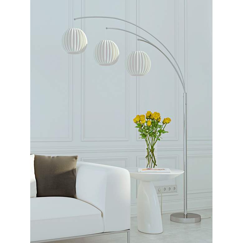 Image 3 Lite Source Deion 93" High 3-Light Modern Hanging Arc Floor Lamp more views