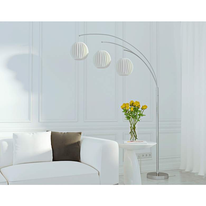 Image 4 Lite Source Deion 93" High 3-Light Modern Hanging Arc Floor Lamp more views