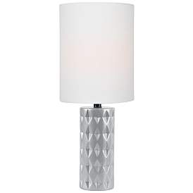 Image1 of Lite Source Delta 17" High Silver Ceramic Accent Table Lamp