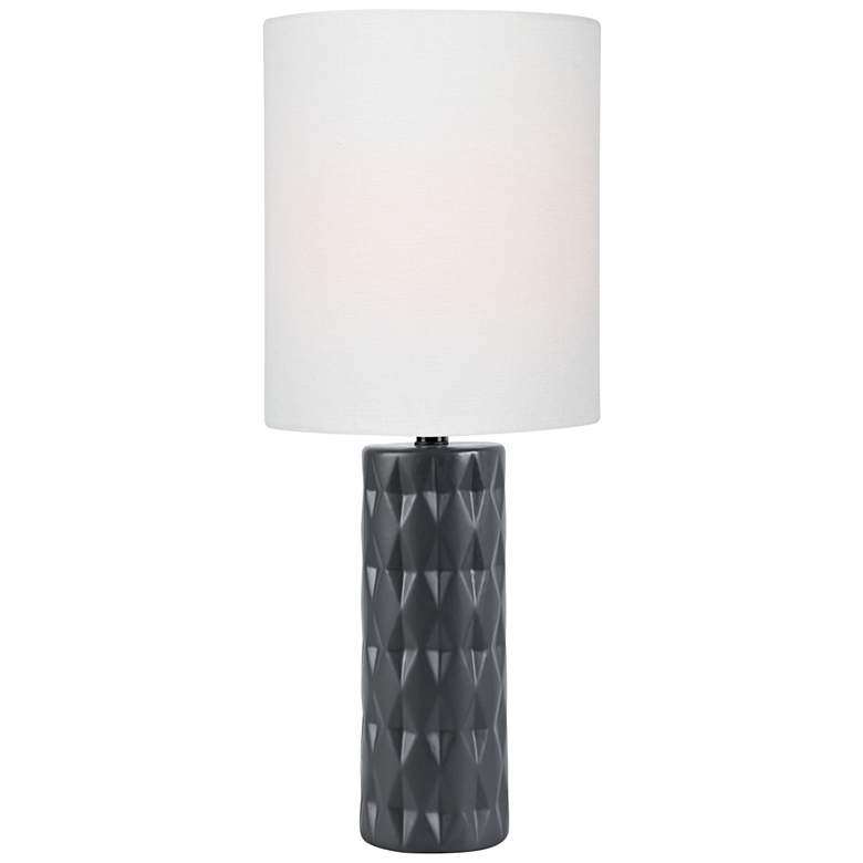 Image 1 Lite Source Delta Jet Black Ceramic Table Lamp