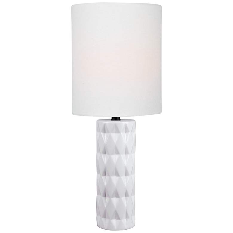 Image 1 Lite Source Delta White Ceramic Table Lamp