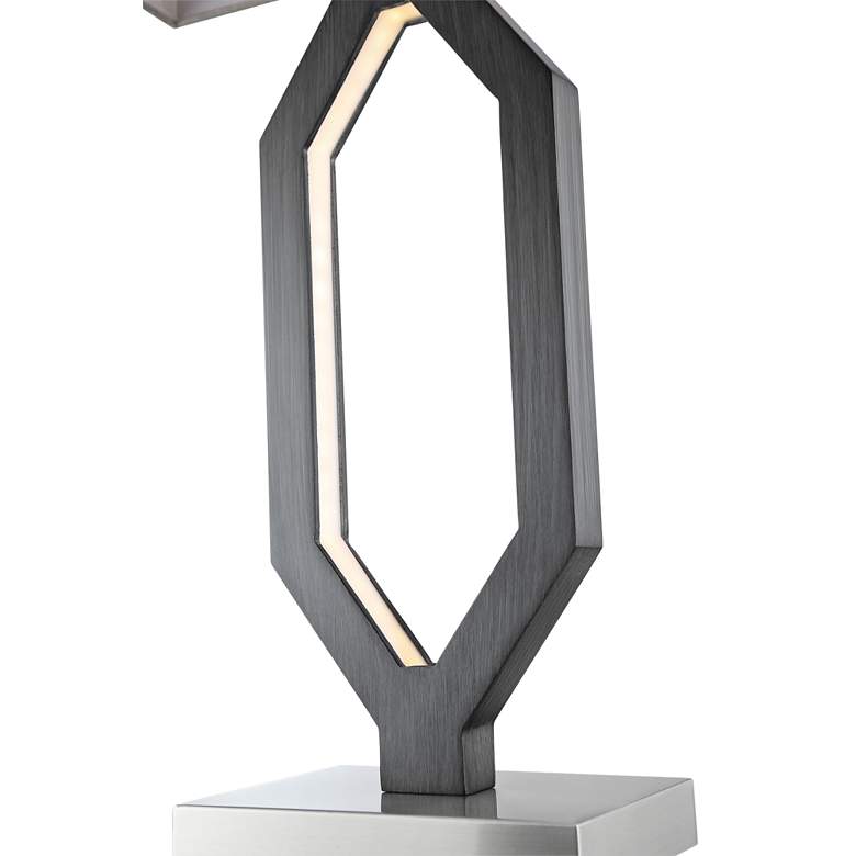 Image 2 Lite Source Desmond 31" Charcoal Gray Table Lamp with LED Night Light more views