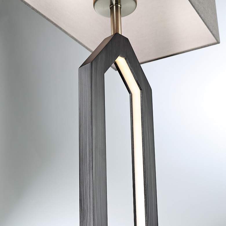 Image 3 Lite Source Desmond 63 3/4" Charcoal Floor Lamp with LED Night Light more views