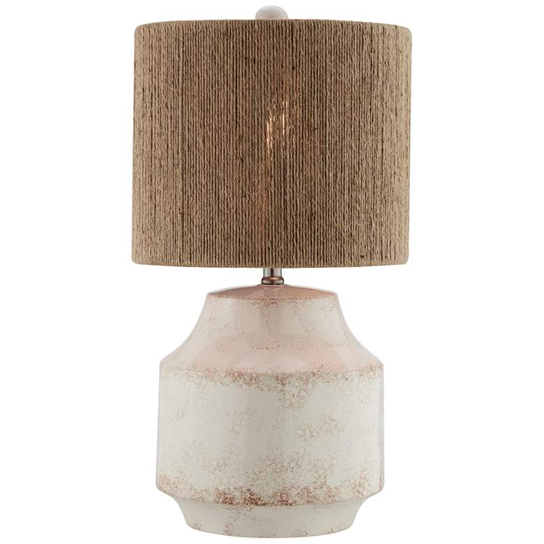 Image 2 Lite Source Donnie Rusted White Ceramic Table Lamp