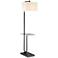 Lite Source Doreen Matte Black Floor Lamp with Tray Table