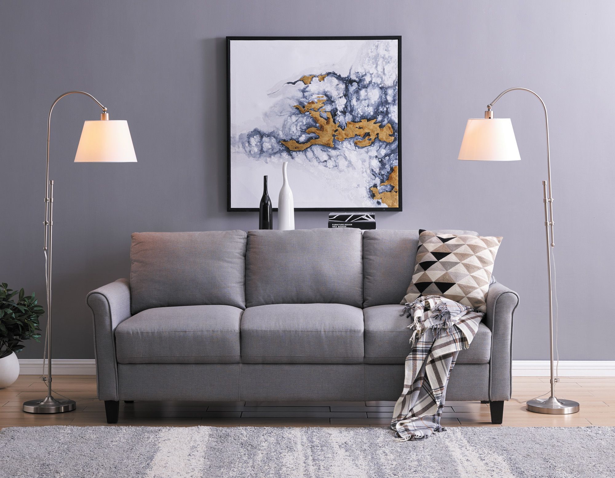 2 floor lamps in living room sales