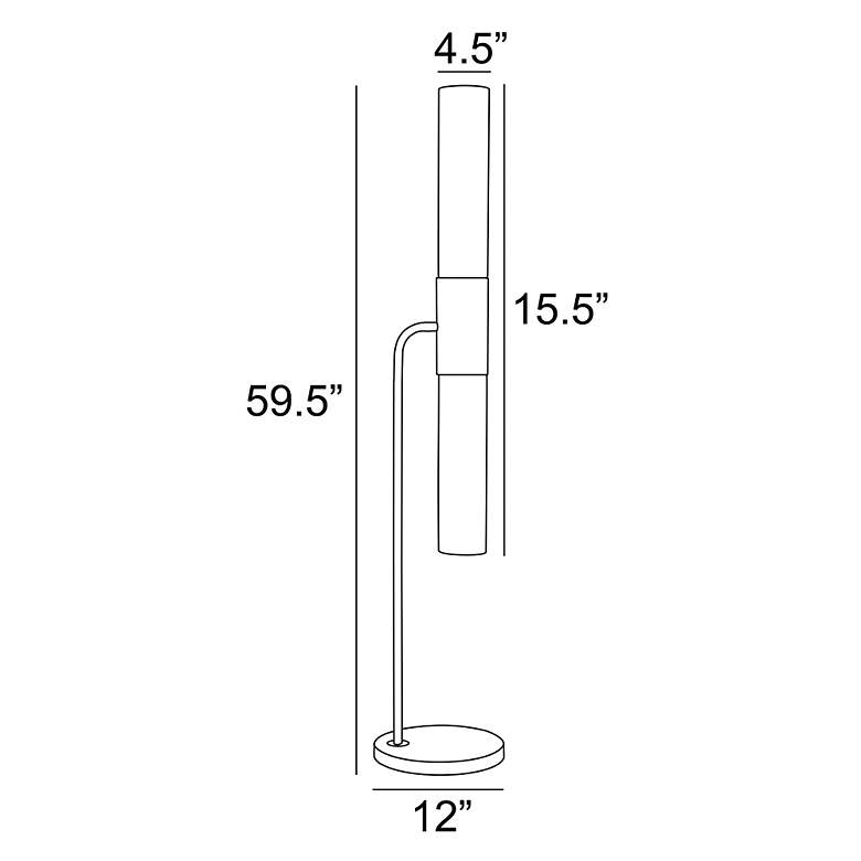 Image 4 Lite Source Dulance 59 1/2" Frosted Glass Shades LED Floor Lamp more views