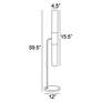 4_Lite Source Dulance 59 1/2" Frosted Glass Shades LED Floor Lamp more views