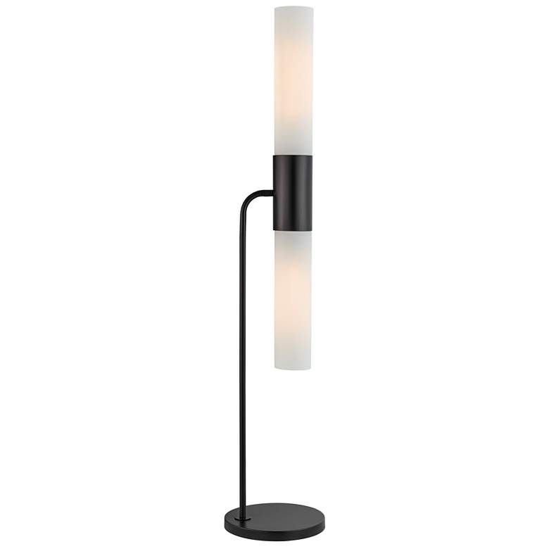 Image 1 Lite Source Dulance LED Floor Lamp With Frosted Glass Shades
