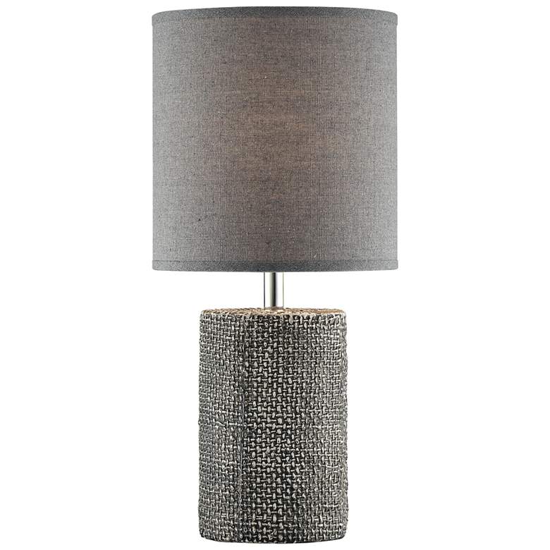 Image 1 Lite Source Dustin 17 3/4 inchH Gray Ceramic Accent Table Lamp