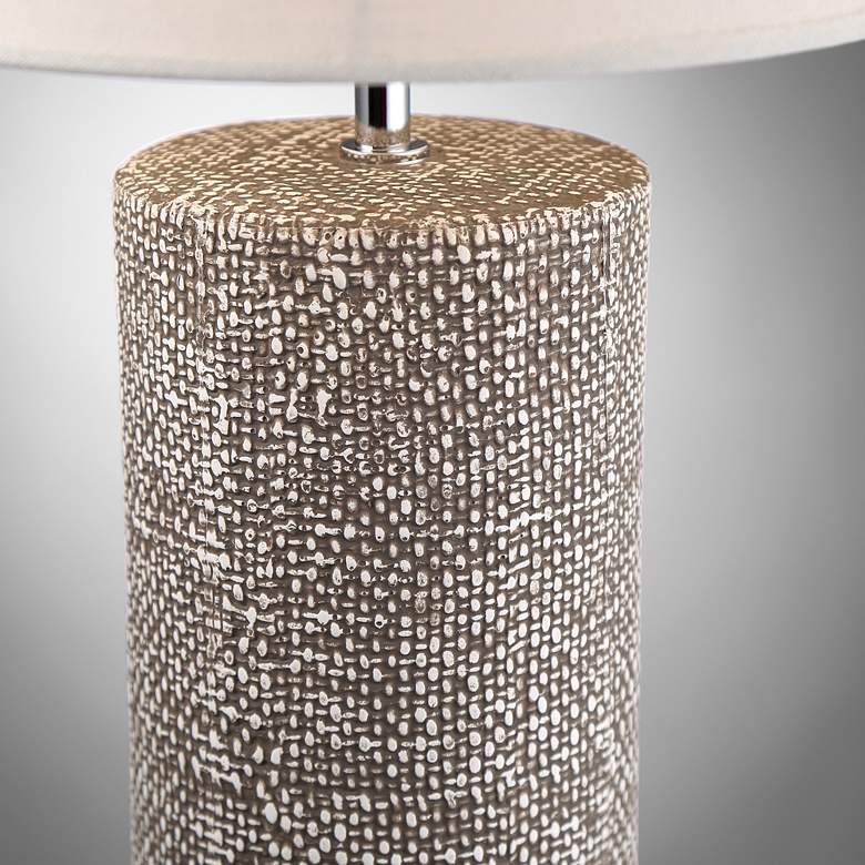 Image 2 Lite Source Dustin 28 1/2" Dark Brown Ceramic Column Table Lamp more views