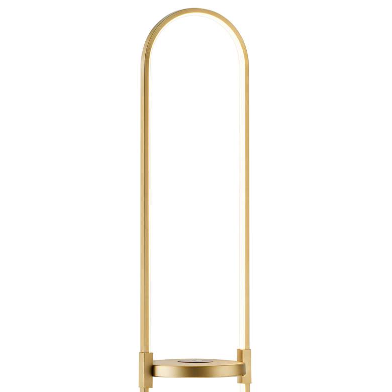Image 3 Lite Source Dysis 56" Gold LED USB and Wireless Charger Floor Lamp more views