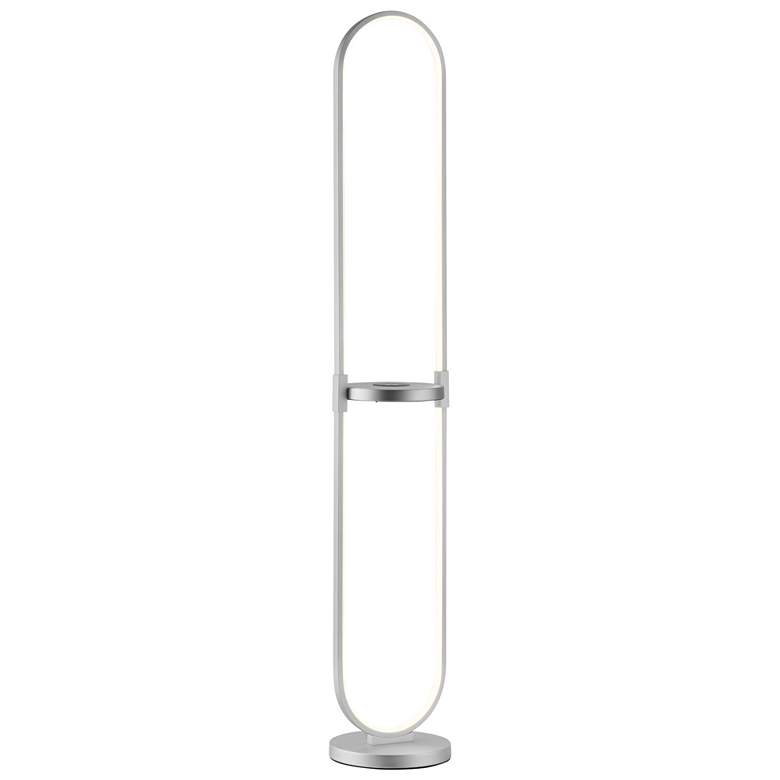 Image 1 Lite Source Dysis 56" Silver Modern LED Floor Lamp with Charging Pad
