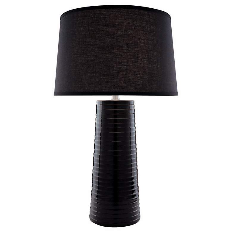 Image 1 Lite Source Ebony Black Ceramic Table Lamp