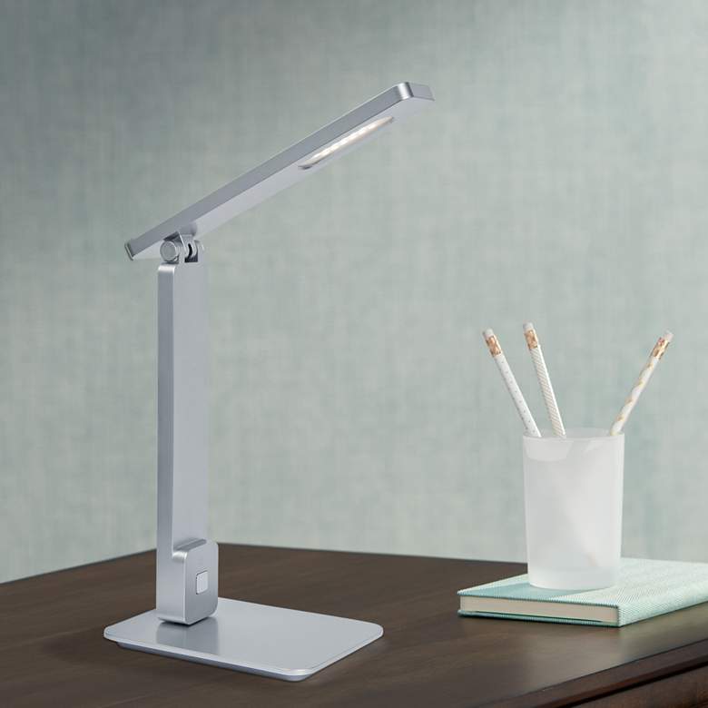 Image 1 Lite Source Echo Silver LED Desk Lamp