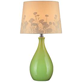 Image1 of Lite Source Edaline 22 1/2" Green Ceramic Modern Table Lamp