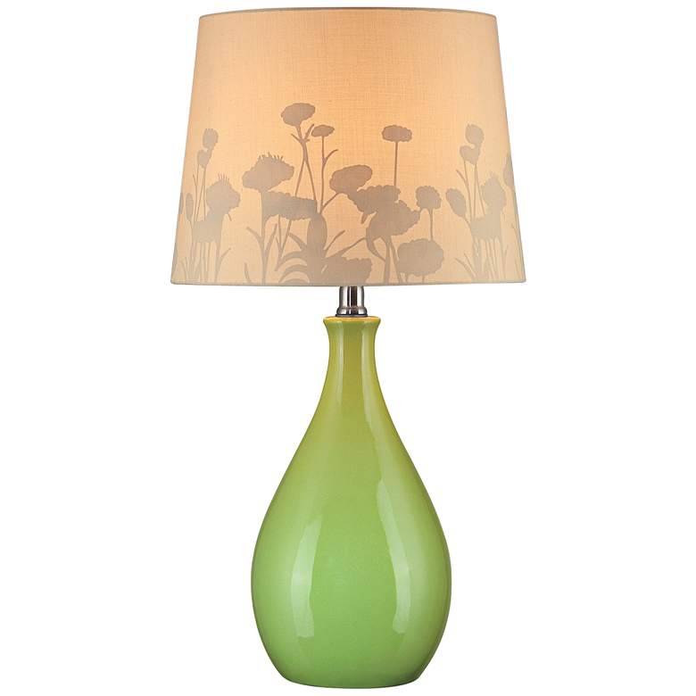 Image 1 Lite Source Edaline 22 1/2" Green Ceramic Modern Table Lamp