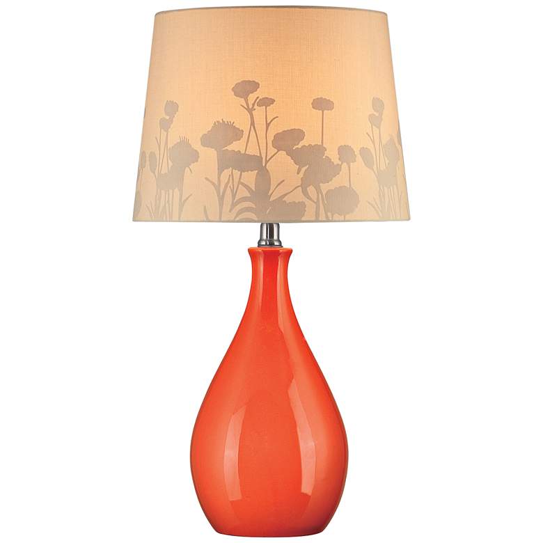 Image 1 Lite Source Edaline Orange Ceramic Modern Table Lamp