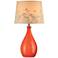 Lite Source Edaline Orange Ceramic Modern Table Lamp