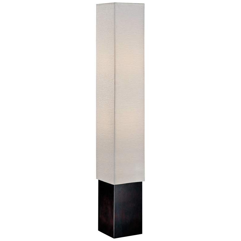 Image 1 Lite Source Edan Dark Walnut Square Column Floor Lamp