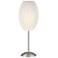 Lite Source Egg 25" Satin Steel and Sica White Modern Table Lamp