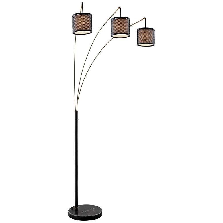Image 1 Lite Source Elena Coffee 3-Light Arc Floor Lamp