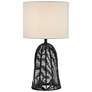 2_Lite Source Elio 27 1/2" Black Rattan Cordless Table Lamp