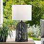 1_Lite Source Elio 27 1/2" Black Rattan Cordless Table Lamp