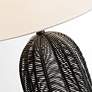 3_Lite Source Elio 27 1/2" Black Rattan Cordless Table Lamp more views